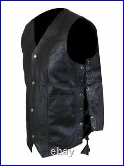 The Walking Dead Governor Leather Vest Jacket Daryl Dixon Angel Wings Vest