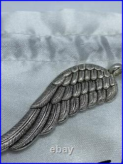 Thomas Sabo Angel Wing Pendant Authentic Genuine Oxidised Large As New