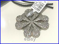 Thomas Sabo Extra Large Cz Pave Angel Wings Heart Four Leaf Clover Pendant £234