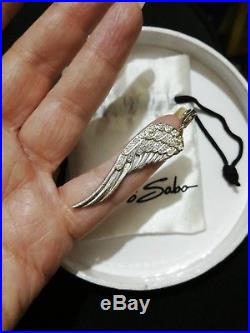 Thomas Sabo Glam & Soul Very Large Angel Wing Feather Pendant Set With Cz Stones
