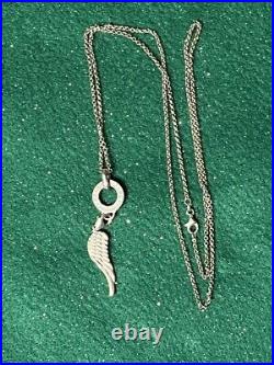 Thomas Sabo Silver Charm Carrier Necklace & Large Angel Wing Charm