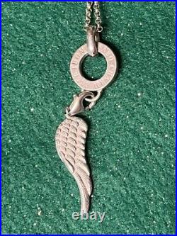 Thomas Sabo Silver Charm Carrier Necklace & Large Angel Wing Charm