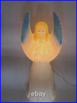 Union Angel Blow Mold 31 Illuminated Blue Wing Tips Christmas Tested & Works