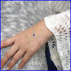 Up To 15 Large Grain Tanzanite Platinum Bracelet Angel Wings Feather Anklet
