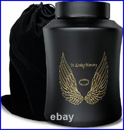 Up to 220 Lbs Large Cremation Urns for Adult Human Ashes, Angel Wings in Loving