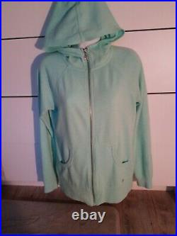 VICTORIAS SECRET Angel Collection Hoodie Sequin Angel Wing Mint Green Size L