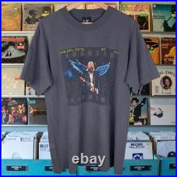 VINTAGE Nirvana Mens Shirt Sz Large Gray Kurt Cobain The End Of Music Angel Wing