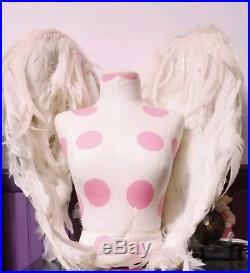 Victoria Secret Angel Wings Authentic Display White And Pink With Rhinestone