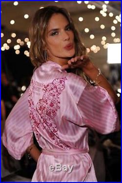 Victoria's Secret 2009 Fashion Show Striped Kimono Robe Glitter Angel Wings M/L