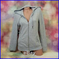 Victoria's Secret Hoodie Angel Wings Sequins Gray NWTS L
