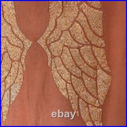 Victorias Secret Angel Wings Hoodie Sequin Full Zip Coral Orange Womens Size L