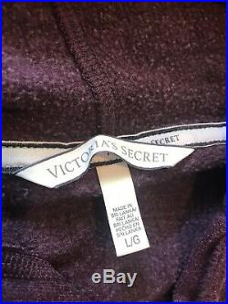 Victorias Secret L XL Angel Wing Sequin Bling Hoodie Sweatshirt Euc