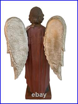 Vintage 16Large Praying Angel Statue with Wings Decor Alter Boy Praying Boy