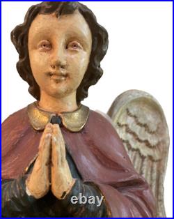 Vintage 16Large Praying Angel Statue with Wings Decor Alter Boy Praying Boy