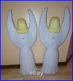 Vintage 1988 Union Products Angel Blow Mold 31'' Tall Christmas Angle Blue Wings