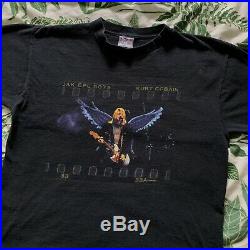 Vintage 1999 Kurt Cobain Angel Wings Shirt Size L All Sport End Of Music Nirvana