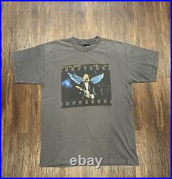 Vintage 1999 Kurt Cobain Nirvana The End of Music Angel Wings T-Shirt Size L