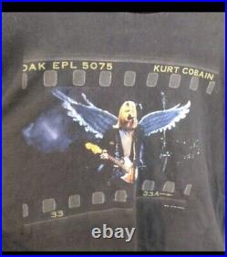 Vintage 1999 Kurt Cobain Nirvana The End of Music Angel Wings T-Shirt Size Xl