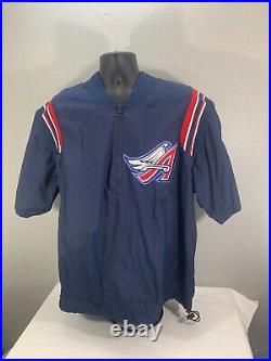 Vintage 90's Anaheim Angels Disney Winged Majestic 1/4 Zip Warmup Jacket Large