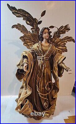 Vintage Angel Christmas tree topper or table piece with Leaf wings 17 Philipines