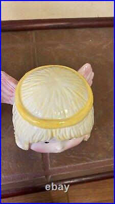 Vintage CKAO Praying Angel with Wings Cookie Jar Ceramic Large 11 Tall Nice
