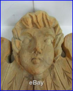 Vintage Carved Wooden Angel Wings Large Primative Folk Art