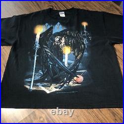 Vintage Fashion Victim T Shirt Men XL Winged Angel of Death Skeleton Grim Reaper