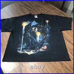 Vintage Fashion Victim T Shirt Men XL Winged Angel of Death Skeleton Grim Reaper