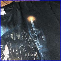 Vintage Fashion Victim T Shirt Men XL Winged Angel of Death Skeleton Grim Reaper