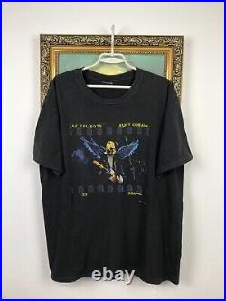 Vintage Kurt Cobain 1999 Angel Wings Band Tee Shirt Rare Hype Y2K Size XL