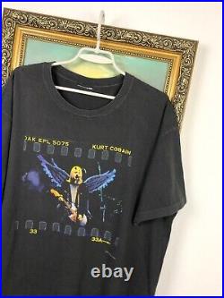 Vintage Kurt Cobain 1999 Angel Wings Band Tee Shirt Rare Hype Y2K Size XL