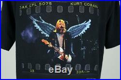 Vintage Kurt Cobain 1999 Angel Wings End of Music Mens L Black Graphic T Shirt
