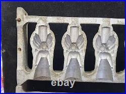 Vintage Large 6 Winged Angels Hinged Cake Ice Cream Chocolate Molds Wax Fun