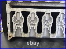 Vintage Large 6 Winged Angels Hinged Cake Ice Cream Chocolate Molds Wax Fun