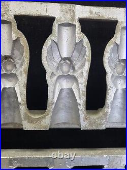 Vintage Large 6 Winged Angels Hinged Cake Ice Cream Chocolate Molds Wax Fun