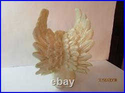 Vintage Large Angel Cherub Figure-11.5 Tall Large Wings