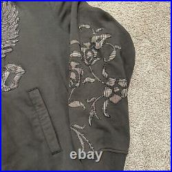 Vintage Marc Ecko Hoodie Sweatshirt Men's XL Black Angel Skull & Wings Jacket