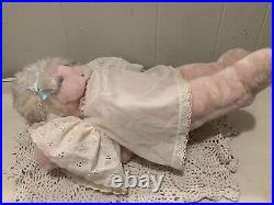Vintage Ms Noah Angel with wings Baby Doll stuffed plush animal toy 19 large