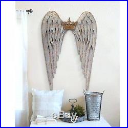 Vintage Primitive Angel Wings Wall Art Large Rustic Wrought Iron Wall Sculpture