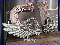 Vintage Shabby Ornate Pair Of Angel Wings Large Cherub Wall Art Hanging Decor UK