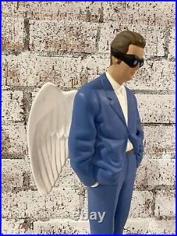 Vintage Signed L'Aquilone Italy Figurine-Large Rare Statue of Man withAngel Wings