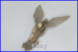 Vintage Sterling Silver Large Figural Pendant Guardian Angel Wings 51 Grams