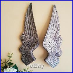 Vintage Style Large Bronze Gold Angel Wings Wall Hanging Cherubs Angel Feathers