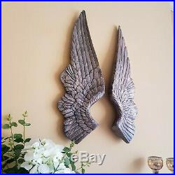 Vintage Style Large Bronze Gold Angel Wings Wall Hanging Cherubs Angel Feathers