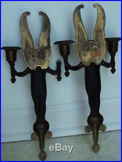 Vintage Victorian Style Angel Winged Double Arm Wall Sconce Candle Holder Lot 2x