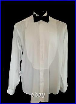Vintage Yves Saint Laurent Dress Shirt With Wing Tip Collar Neck 40 cm