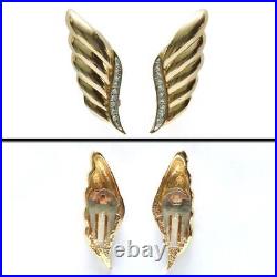 Vintage Yves Saint Laurent Feather / Wings / Large Earrings #OM2TLN