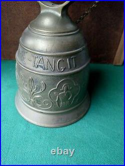 Vintage large brass bell church angel wings sanctuary pub watchtower monastery