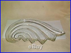 Vintage large elegant centerpiece bowl angel wing wave shell beautiful 19