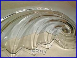 Vintage large elegant centerpiece bowl angel wing wave shell beautiful 19